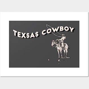 Roping the World ,Cowboy on horse 4 Posters and Art